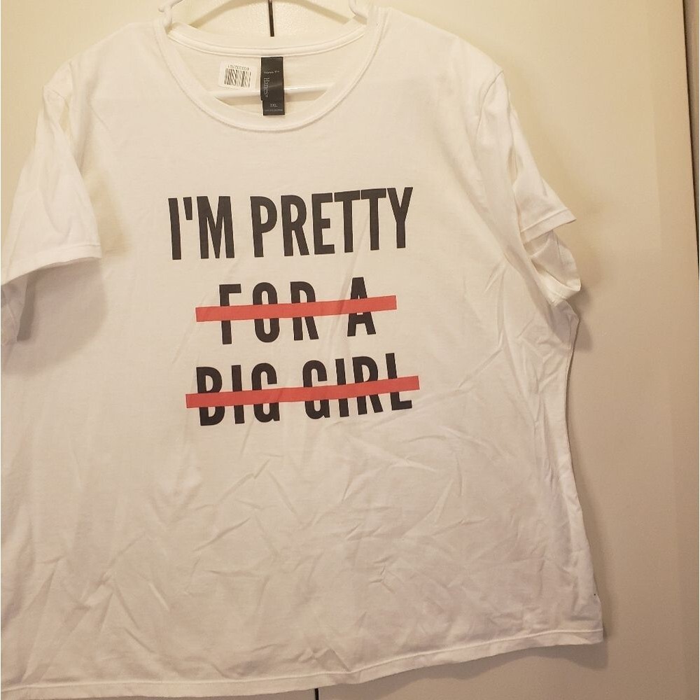 🆕️I’m Pretty for a Big Girl Graphic Tee Body Positive Plus Size Statement Shirt - Picture 6 of 11